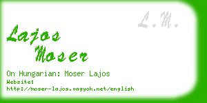 lajos moser business card